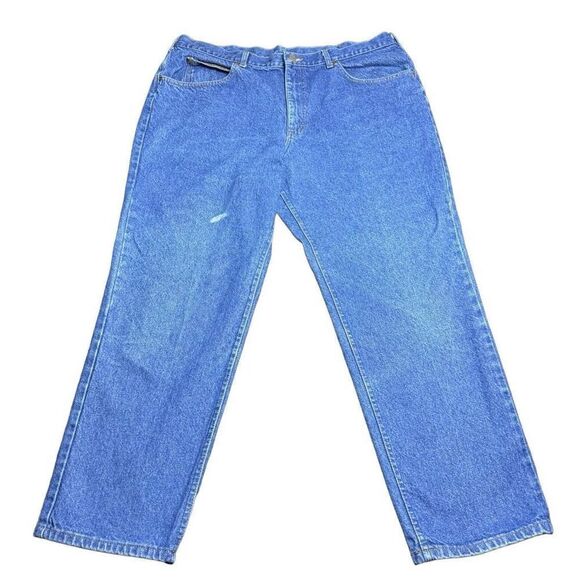 Vintage LL Bean MADE IN USA Mens 38x29.5 Relaxed Fit Straight Denim Blue Jeans - Picture 1 of 8